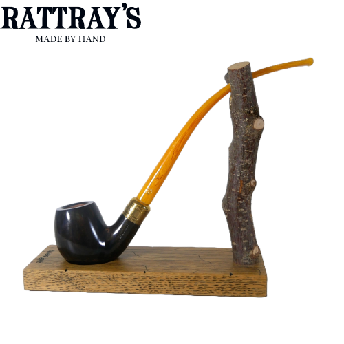 Rattrays The Bagpiper Grey Yellow 9mm Fishtail Pipe (RA1562)